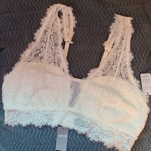 Aerie cream Bralette, sz L